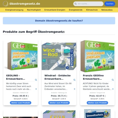 Screenshot ökostromgesetz.de