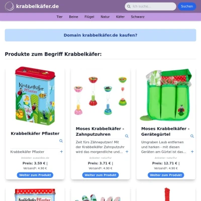 Screenshot krabbelkäfer.de