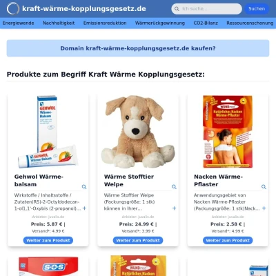 Screenshot kraft-wärme-kopplungsgesetz.de