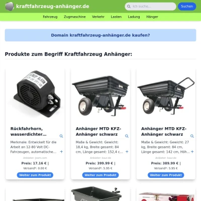 Screenshot kraftfahrzeug-anhänger.de