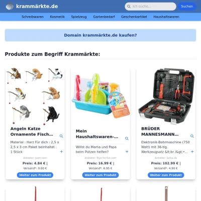 Screenshot krammärkte.de