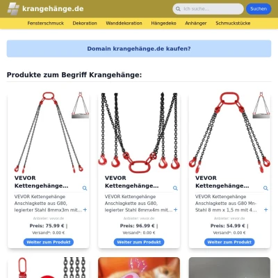 Screenshot krangehänge.de