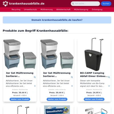 Screenshot krankenhausabfälle.de