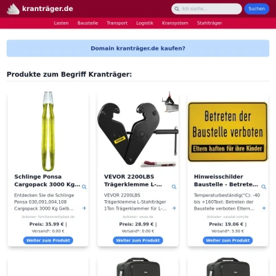 Screenshot kranträger.de