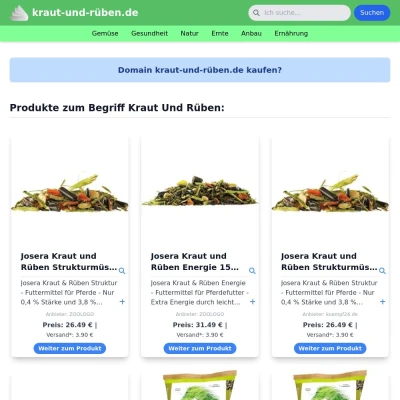 Screenshot kraut-und-rüben.de