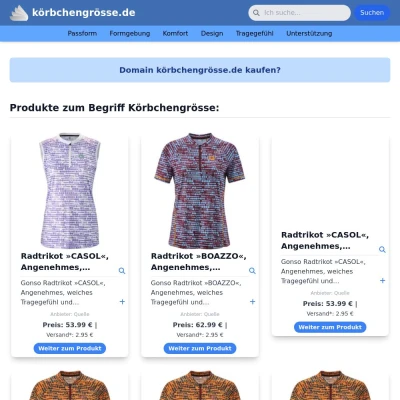 Screenshot körbchengrösse.de