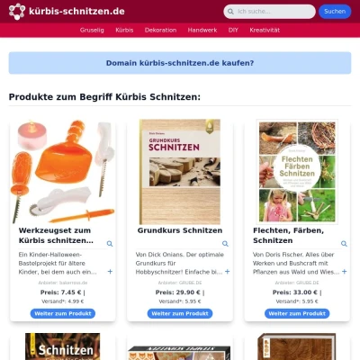 Screenshot kürbis-schnitzen.de