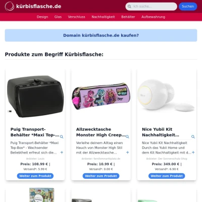 Screenshot kürbisflasche.de