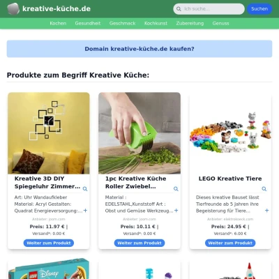 Screenshot kreative-küche.de