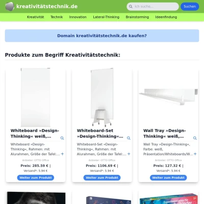 Screenshot kreativitätstechnik.de