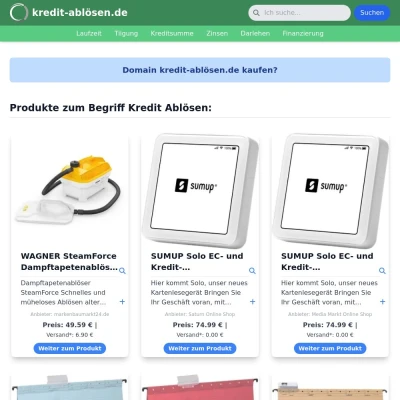 Screenshot kredit-ablösen.de