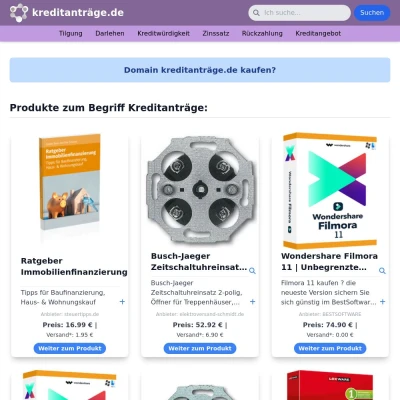 Screenshot kreditanträge.de