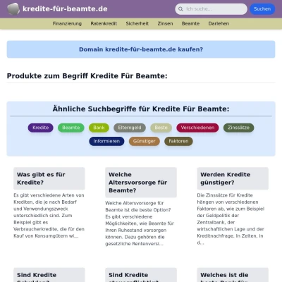 Screenshot kredite-für-beamte.de