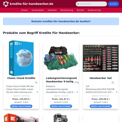 Screenshot kredite-für-handwerker.de