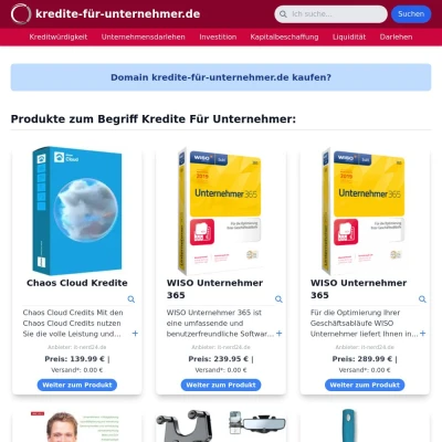 Screenshot kredite-für-unternehmer.de