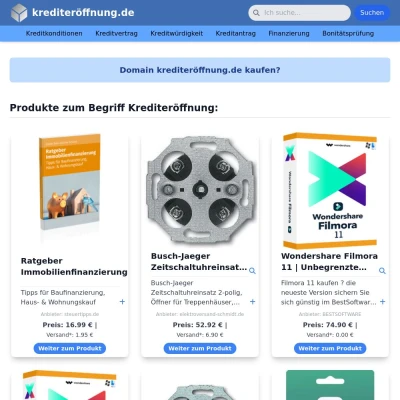 Screenshot krediteröffnung.de