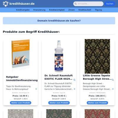 Screenshot kredithäuser.de