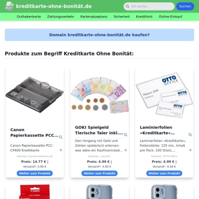 Screenshot kreditkarte-ohne-bonität.de