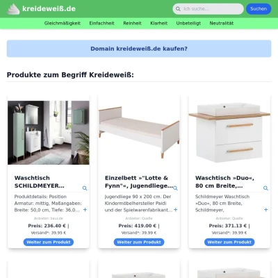 Screenshot kreideweiß.de