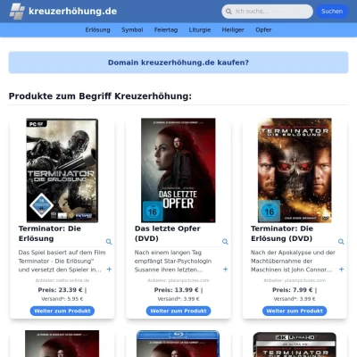 Screenshot kreuzerhöhung.de