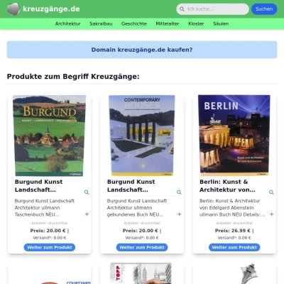Screenshot kreuzgänge.de
