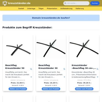 Screenshot kreuzständer.de