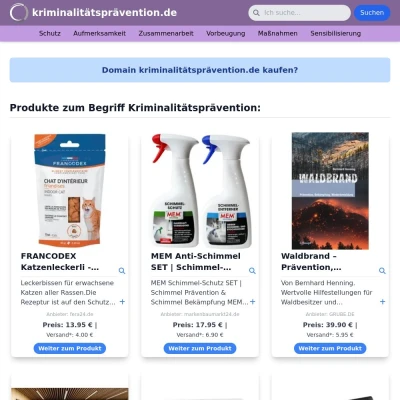 Screenshot kriminalitätsprävention.de