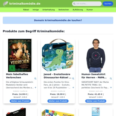 Screenshot kriminalkomödie.de