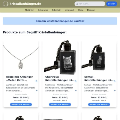 Screenshot kristallanhänger.de