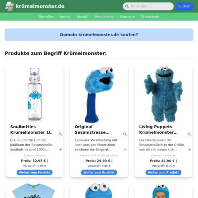 Screenshot krümelmonster.de