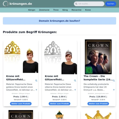 Screenshot krönungen.de