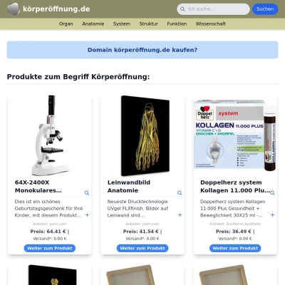 Screenshot körperöffnung.de