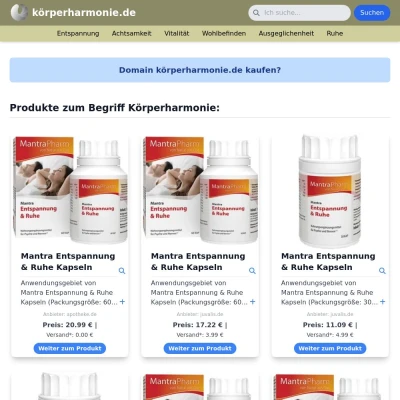 Screenshot körperharmonie.de