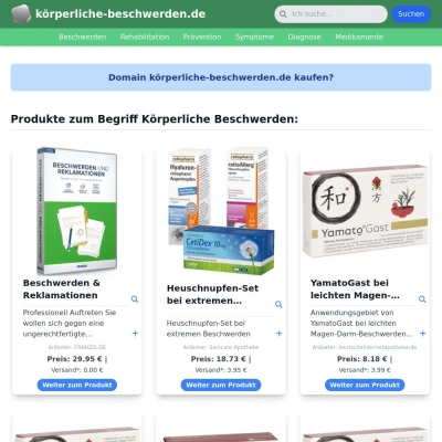 Screenshot körperliche-beschwerden.de