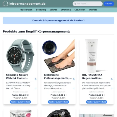 Screenshot körpermanagement.de