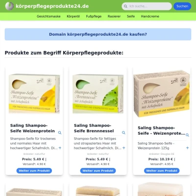 Screenshot körperpflegeprodukte24.de