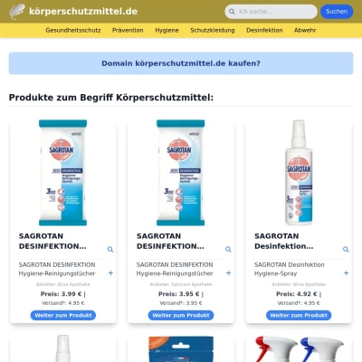 Screenshot körperschutzmittel.de