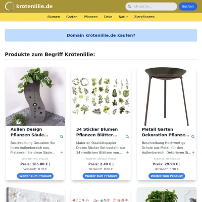 Screenshot krötenlilie.de