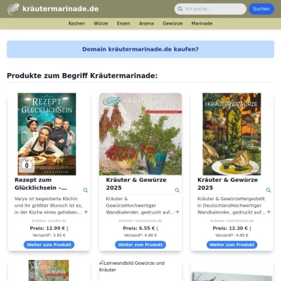 Screenshot kräutermarinade.de