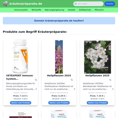 Screenshot kräuterpräparate.de