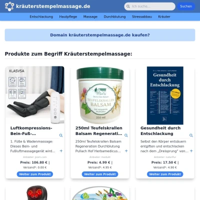 Screenshot kräuterstempelmassage.de