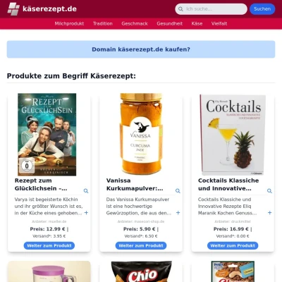 Screenshot käserezept.de