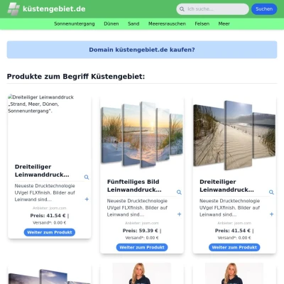 Screenshot küstengebiet.de