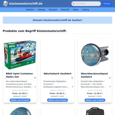 Screenshot küstenmotorschiff.de