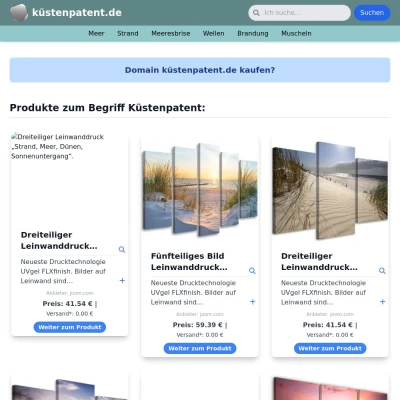 Screenshot küstenpatent.de