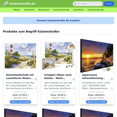 Screenshot küstenstraße.de