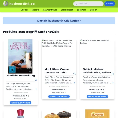 Screenshot kuchenstück.de