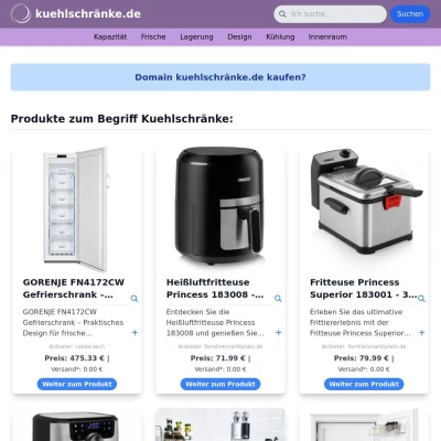 Screenshot kuehlschränke.de
