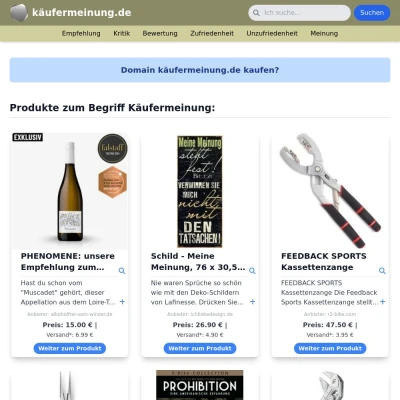 Screenshot käufermeinung.de