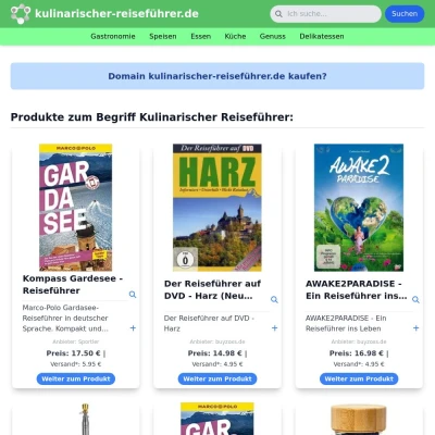 Screenshot kulinarischer-reiseführer.de